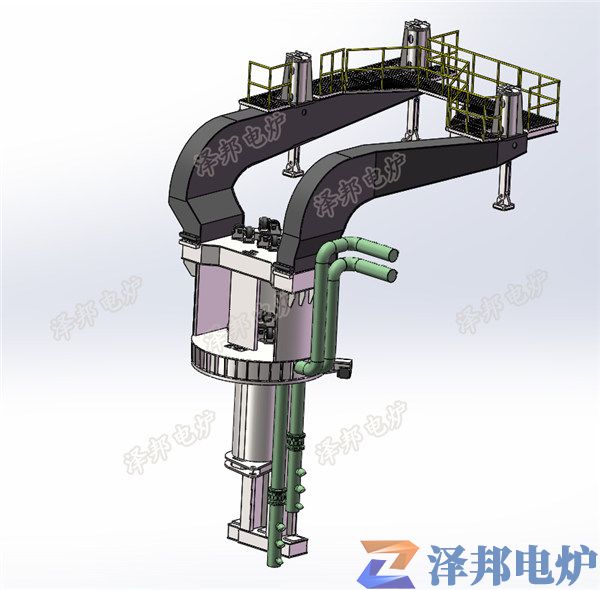 爐蓋提升和旋轉機構